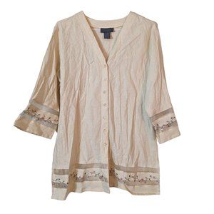 Women's NWT Jordan tunic, cream, size L